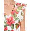 imageAnne Klein Womens Drawstring Waist Maxi with Ruffle SLVSHbscs RedPrl Wht Mlt