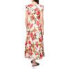 imageAnne Klein Womens Drawstring Waist Maxi with Ruffle SLVSHbscs RedPrl Wht Mlt