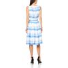 imageAnne Klein Womens Fit ampamp Flare with SashBlue Frost Multi