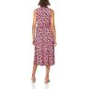 imageAnne Klein Womens Jenna Drawstring DressBlackCerise