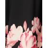 imageAnne Klein Womens Jenna Drawstring Midi DressBlackCerise