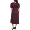 imageAnne Klein Womens Puff Sleeve Midi DressDeep Plum