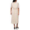 imageAnne Klein Womens Puff Sleeve Midi DressLt CremaMdnght Navy