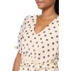 imageAnne Klein Womens Puff Sleeve Midi DressLt CremaMdnght Navy
