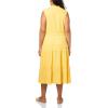 imageAnne Klein Womens Sleeveless Tiered Midi DressGolden Eye