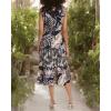 imageAnne Klein Womens Sleeveless Tiered Midi DressHorizon Combo