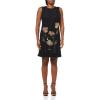 imageAnne Klein Womens Embroidered Shift DressAnne Black Multi