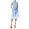 imageAnne Klein Womens Fit ampamp Flare with SashLife Aquatic Combo