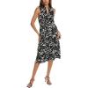 imageAnne Klein Womens Jenna Drawstring DressDeep SapphireBlack Diamond