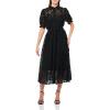 imageAnne Klein Womens Shirt Dress with Puff SleevesAnne Black