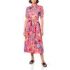 imageAnne Klein Womens Shirt Dress with Puff SleevesCamellia Multi