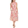 imageAnne Klein Womens Sleeveless Tiered Midi DressJred Multi
