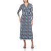 imageAnne Klein Womens Square Neck Tie Waist Midi DressAnne BlkCape Blu Mlt