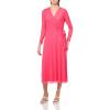 imageAnne Klein womens Midi Wrap DressDressRich Camellia