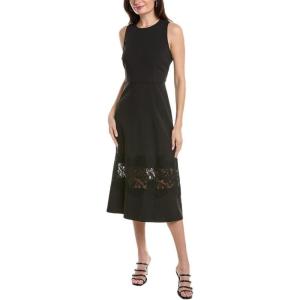 imageAnne Klein Womens Fit and Flare with Lace DetailAnne Black