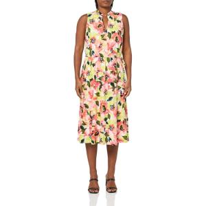 imageAnne Klein Womens Jenna Drawstring DressPomegranate Multi