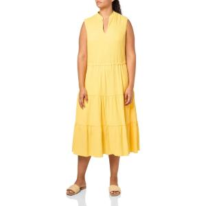 imageAnne Klein Womens Sleeveless Tiered Midi DressGolden Eye
