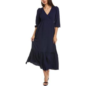 imageAnne Klein Womens V Neck Empire Seam Maxi with FlounceDistant Mountain