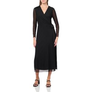 imageAnne Klein womens Midi Wrap DressDressAnne Black