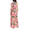 imageAnne Klein Womens Halter Neck Bow MaxiCamellia Multi