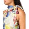 imageAnne Klein Womens Halter Neck Bow MaxiLight Crema Multi