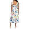 imageAnne Klein Womens Long a Line Dress with Tie StrapsPearl White Multi