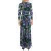 imageAnne Klein Womens Printed Mesh 34 SLV Maxi DressViolet Dawn Multi