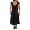 imageAnne Klein Womens Ruffled Three Tier Scoop Neck Midi DressAnne Black
