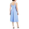 imageAnne Klein Womens Scooped Neck a Line Midi Dress WBeltCape Blue