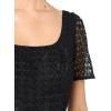 imageAnne Klein Womens Square Neck Midi with Puff SleevesAnne Black