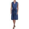 imageAnne Klein Womens Notch Collar Wrap DressCezanne Blue