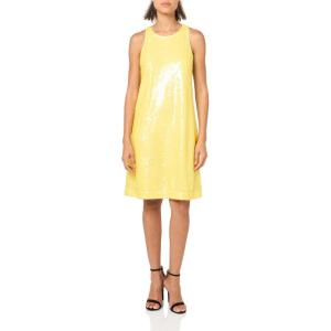 imageAnne Klein Womens Cut Away Swing DressTuscan Yellow