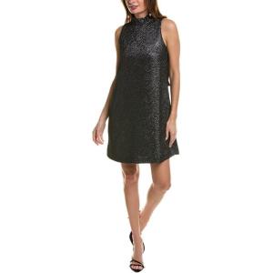 imageAnne Klein Womens Sleeveless Shift with Ruffle CollarGunmetal