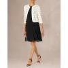 imageAnne Klein Womens Floral Lace Mesh CardiganAnne White