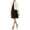imageAnne Klein Womens Floral Lace Mesh CardiganAnne White