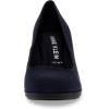 imageAnne Klein Womens Castana Comfortable Block Heeled PumpStretch Navy