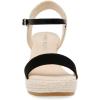 imageAnne Klein Womens Wylie Wedge SandalBlack Fabric