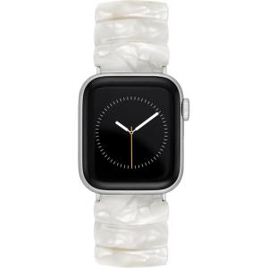 imageAnne Klein Womens Resin Expansion Band for Apple Watch Secure Adjustable Apple Watch Band Replacement Fits Most WristsIvory