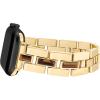 imageAnne Klein Gemstone Fashion Bracelet for Apple Watch Secure Adjustable Apple Watch Replacement Band Fits Most WristsGoldBrown Tiger Eye