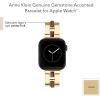 imageAnne Klein Gemstone Fashion Bracelet for Apple Watch Secure Adjustable Apple Watch Replacement Band Fits Most WristsGoldBrown Tiger Eye