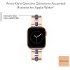 imageAnne Klein Gemstone Fashion Bracelet for Apple Watch Secure Adjustable Apple Watch Replacement Band Fits Most WristsRose GoldBlue Lapis