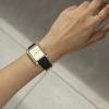imageAnne Klein Womens Leather Strap WatchBlackGold