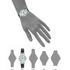 imageAnne Klein Womens Leather Strap WatchBlackSilverAqua