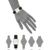 imageAnne Klein Womens Leather Strap WatchBlackTwo Tone