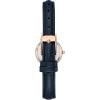 imageAnne Klein Womens Leather Strap WatchNavyRose GoldTone