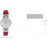 imageAnne Klein Womens Leather Strap WatchRedSilver