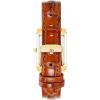imageAnne Klein Womens Shiny CrocoGrain Leather Strap WatchHoney BrownGold