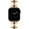 imageAnne Klein Gemstone Fashion Bracelet for Apple Watch Secure Adjustable Apple Watch Replacement Band Fits Most WristsGoldBrown Tiger Eye