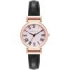 imageAnne Klein Womens Leather Strap WatchBlackRose GoldPink