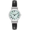 imageAnne Klein Womens Leather Strap WatchBlackSilverAqua